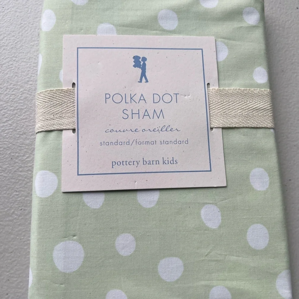 New Green Polka Dot Sham